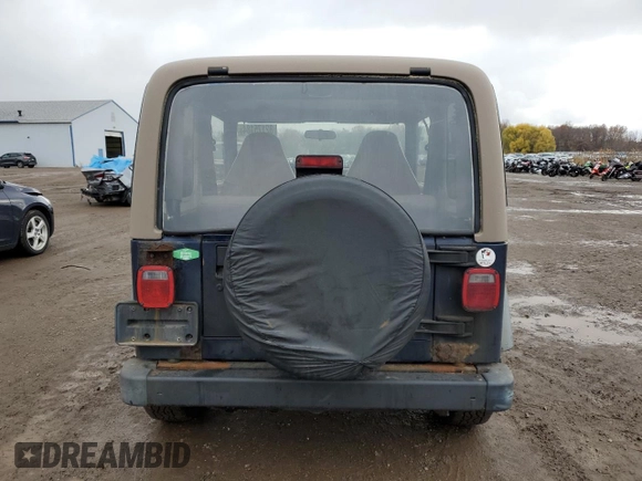 2001 Jeep Wrangler SE with VIN 1J4FA29P51P323174, listed as a Copart auction lot 82175184 with 262,098 mi miles and Clean Title. Bid and sale history available at carsss.com. Image 6.