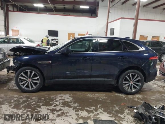 2017 Jaguar F-Pace 35t Prestige with VIN SADCK2BV3HA490505, listed as a IAAI auction lot 41621268 with 83,941 mi miles and . Bid and sale history available at DreamBid. Image 14.