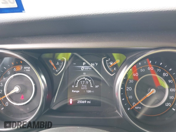 2023 Jeep Wrangler Sport with VIN 1C4HJXDG2PW508235, listed as a IAAI auction lot 42127823 with 25,069 mi miles and . Bid and sale history available at DreamBid. Image 7.