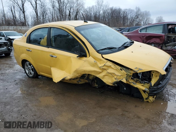 2009 Chevrolet Aveo 2LT with VIN KL1TG56E09B381995, listed as a Copart auction lot 43144895 with 129,607 mi miles and Clean title. Bid and sale history available at DreamBid. Image 4.