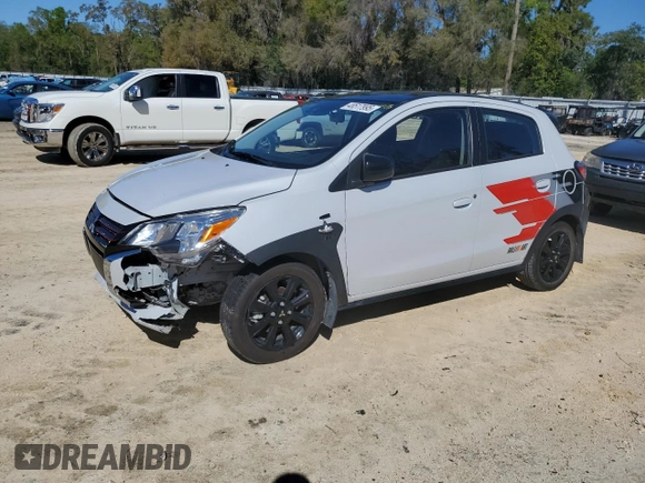 2023 Mitsubishi Mirage Black Edition z VIN ML32AWHJ7PH006110, wystawiony jako Copart lot #48517995 z przebiegiem 33 828 mil mil oraz Szkoda całkowita • Salvage title. Historia ofert i sprzedaży dostępna na DreamBid. Obrazek 1.