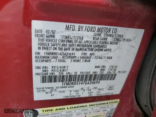 2007 Ford Freestyle SEL with VIN 1FMDK05147GA34694, listed as a Copart auction lot 64425564 with 0 mi miles and Salvage Title. Bid and sale history available at carsss.com. Image 12.