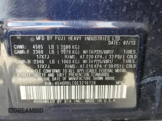 2014 Subaru Outback Limited with VIN 4S4BRBLC6E3216128, listed as a Copart auction lot 69579434 with 261,212 mi miles and Salvage Title. Bid and sale history available at DreamBid. Image 12.