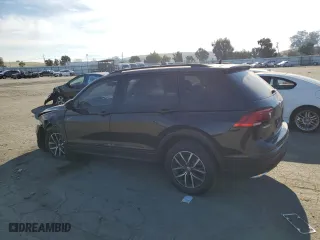 2021 Volkswagen Tiguan S with VIN 3VV1B7AX8MM032623, listed as a Copart auction lot 83112844 with 50,444 mi miles and Salvage Title. Bid and sale history available at carsss.com. Image 2.