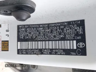 2015 Toyota Prius Four with VIN JTDKN3DU3F0428887, listed as a IAAI auction lot 41859852 with 108,595 mi miles. Bid and sale history available at carsss.com. Image 9.