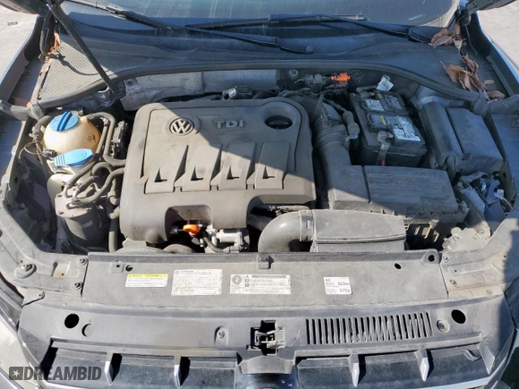 2013 Volkswagen Passat TDI SE w/Sunroof with VIN 1VWBN7A39DC101809, listed as a Copart auction lot 52762275 with 0 mi miles and Salvage Title. Bid and sale history available at carsss.com. Image 11.