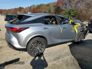 2024 Lexus RX with VIN 2T2BAMCA8RC067140, listed as a Copart auction lot 77570214 with 0 mi miles and Salvage Title. Bid and sale history available at carsss.com. Image 3.