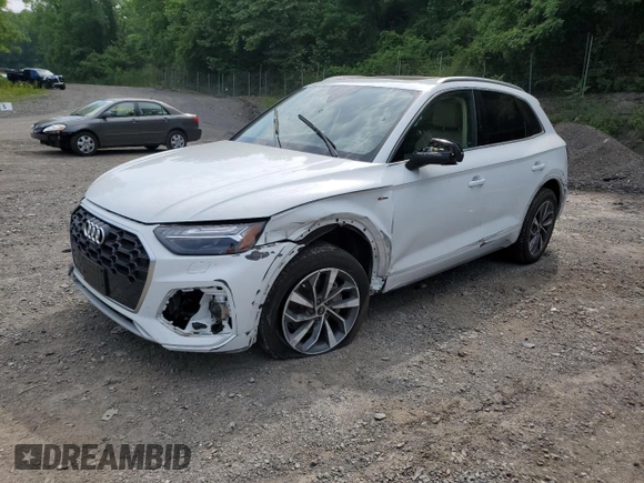 2023 Audi Q5 S line Prestige z VIN WA1FAAFY1P2124068, wystawiony jako Copart lot #60449165 z przebiegiem 19 763 mil mil oraz Szkoda całkowita • Salvage title. Historia ofert i sprzedaży dostępna na DreamBid. Obrazek 1.