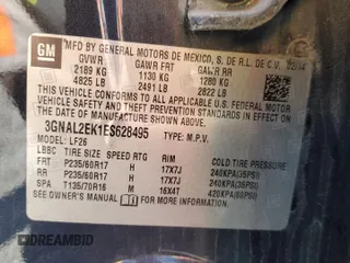 2014 Chevrolet Captiva Sport LS with VIN 3GNAL2EK1ES628495, listed as a Copart auction lot 54849005 with Not Provided miles and Salvage Title. Bid and sale history available at DreamBid. Image 13.