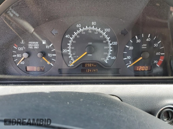 1998 Mercedes-Benz C 230/260/280/320 with VIN WDBHA23G6WA610121, listed as a Copart auction lot 68589184 with 134,147 mi miles and Salvage Title. Bid and sale history available at carsss.com. Image 9.