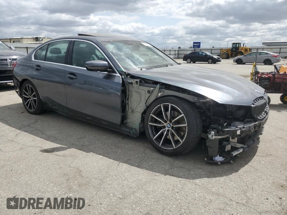 2021 BMW 3 Series 330e with VIN 3MW5P7J07M8B90476, listed as a Copart auction lot 50614505 with 55,518 mi miles and Salvage Title. Bid and sale history available at carsss.com. Image 4.