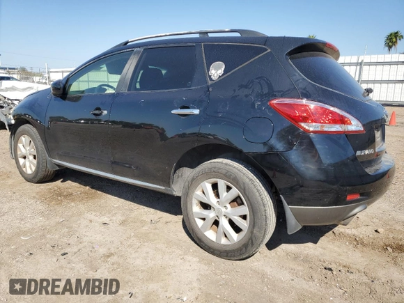 2013 Nissan Murano S with VIN JN8AZ1MU8DW202931, listed as a Copart auction lot 76040234 with 124,104 mi miles and Salvage Title. Bid and sale history available at carsss.com. Image 2.