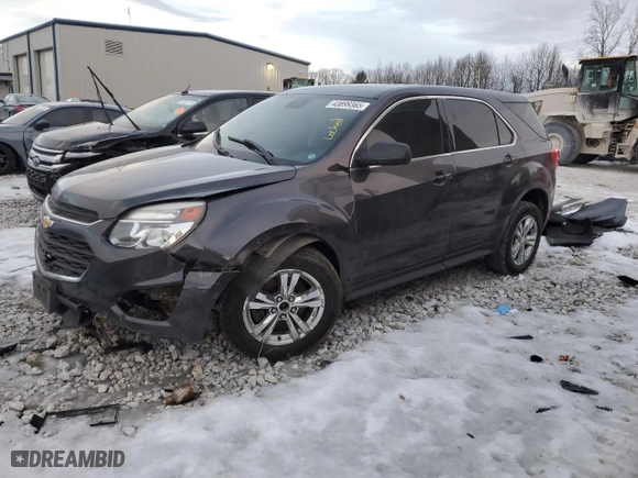 2016 Chevrolet Equinox LS with VIN 2GNFLEEK7G6157381, listed as a Copart auction lot 43899365 with 133,047 mi miles and Salvage Title. Bid and sale history available at carsss.com. Image 1.