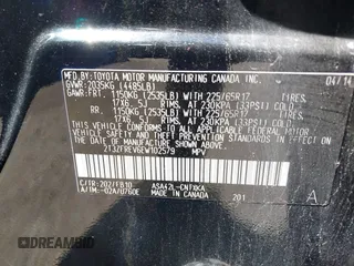2014 Toyota RAV4 LE с VIN 2T3ZFREV6EW102579, выставлен на аукционе IAAI как лот 42217086 с пробегом 58 266 миль миль и . История ставок и продаж доступна на DreamBid. Изображение 9.