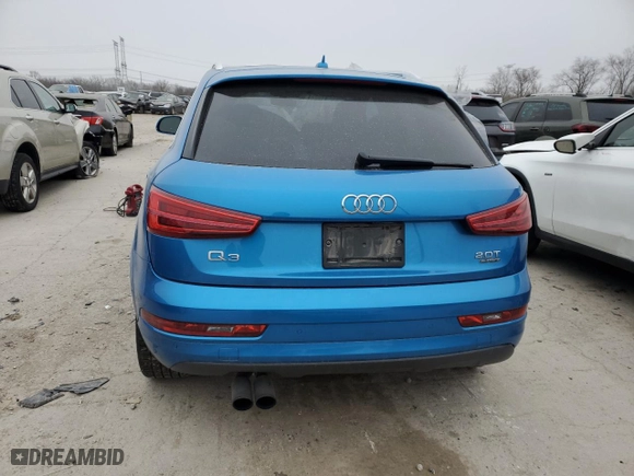 2017 Audi Q3 Premium Plus with VIN WA1JCCFS4HR001935, listed as a Copart auction lot 84167144 with 33,739 mi miles and Salvage Title. Bid and sale history available at carsss.com. Image 6.