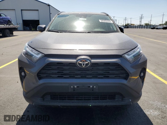 2025 Toyota RAV4 XLE Premium with VIN 2T3A1RFV4SC522493, listed as a Copart auction lot 58569445 with 14 mi miles and Salvage title. Bid and sale history available at DreamBid. Image 5.