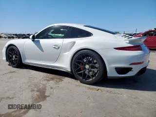 2014 Porsche 911 Turbo S with VIN WP0AD2A90ES167827, listed as a Copart auction lot 47832645 with 15,491 mi miles and Non Repairable. Bid and sale history available at DreamBid. Image 2.