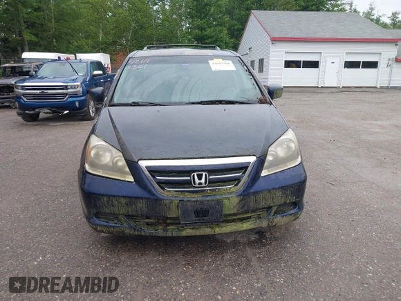 2005 Honda Odyssey EX-L with VIN 5FNRL38725B001662, listed as a IAAI auction lot 42693301 with 161,114 mi miles and . Bid and sale history available at DreamBid. Image 13.