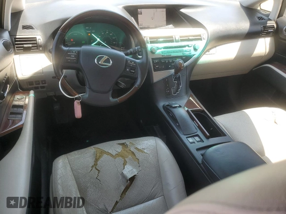 2012 Lexus RX 450h with VIN JTJZB1BA1C2006294, listed as a Copart auction lot 62128945 with 222,829 mi miles and Salvage title. Bid and sale history available at DreamBid. Image 8.