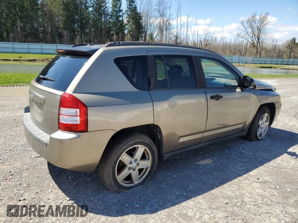 2007 Jeep Compass Sport with VIN 1J8FF47W07D211978, listed as a Copart auction lot 54233665 with 102,397 mi miles and Salvage Title. Bid and sale history available at carsss.com. Image 3.