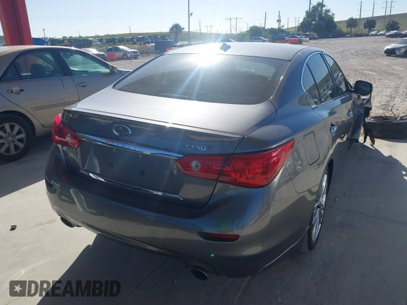 2014 Infiniti Q50 with VIN JN1BV7AP0EM673520, listed as a IAAI auction lot 41287915 with 178,339 mi miles. Bid and sale history available at carsss.com. Image 4.