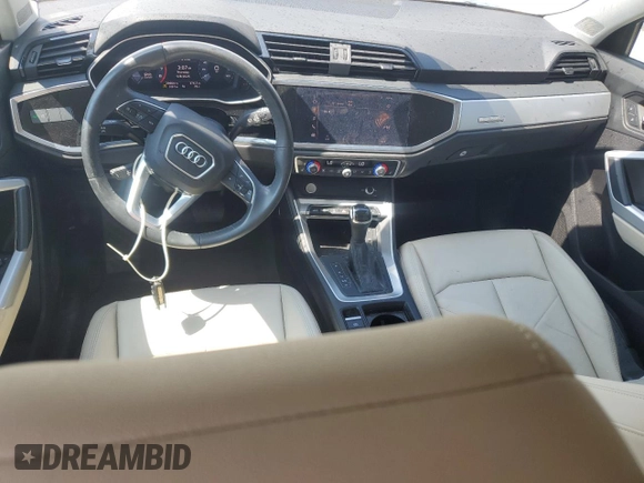2020 Audi Q3 S line Premium with VIN WA1DECF35L1102585, listed as a Copart auction lot 55973165 with 29,664 mi miles and Non repairable. Bid and sale history available at DreamBid. Image 8.