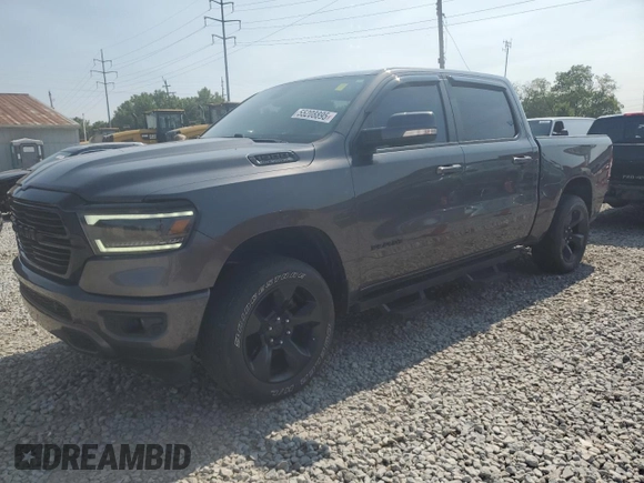 2020 Ram 1500 Big Horn with VIN 1C6SRFFT7LN103207, listed as a Copart auction lot 55208895 with 71,610 mi miles and Salvage title. Bid and sale history available at DreamBid. Image 1.