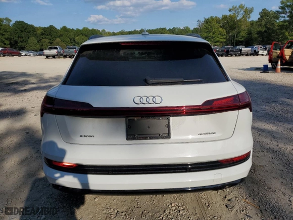 2021 Audi e-tron Prestige with VIN WA1VABGE9MB026522, listed as a Copart auction lot 68485673 with 23,448 mi miles. Bid and sale history available at carsss.com. Image 6.