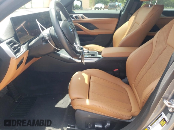 2023 BMW i4 eDrive40 with VIN WBY73AW08PFN75939, listed as a Copart auction lot 56928064 with 10,295 mi miles and Salvage Title. Bid and sale history available at carsss.com. Image 7.