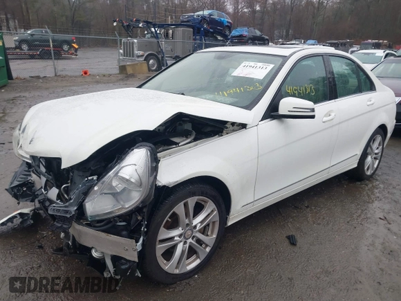 2012 Mercedes-Benz C-Class C 300 Sport with VIN WDDGF8BB3CA692642, listed as a IAAI auction lot 41941313 with 119,021 mi miles. Bid and sale history available at carsss.com. Image 2.