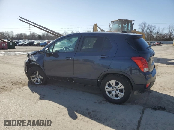 2019 Chevrolet Trax LS with VIN 3GNCJKSB7KL161155, listed as a Copart auction lot 49482395 with 57,465 mi miles and Salvage Title. Bid and sale history available at carsss.com. Image 2.