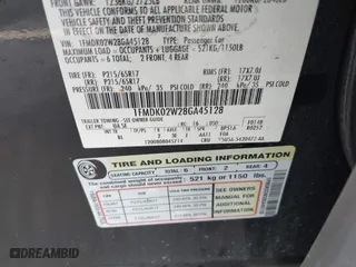 2008 Ford Taurus X SEL with VIN 1FMDK02W28GA45128, listed as a IAAI auction lot 41083496 with 177,171 mi miles. Bid and sale history available at carsss.com. Image 9.