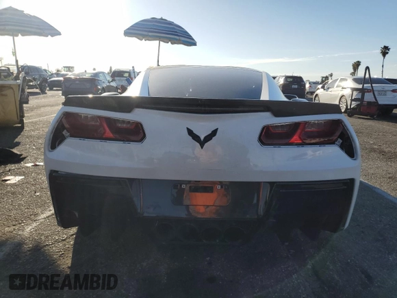 2017 Chevrolet Corvette 1LT with VIN 1G1YB2D79H5104395, listed as a Copart auction lot 45605385 with 41,792 mi miles and Salvage Title. Bid and sale history available at carsss.com. Image 6.