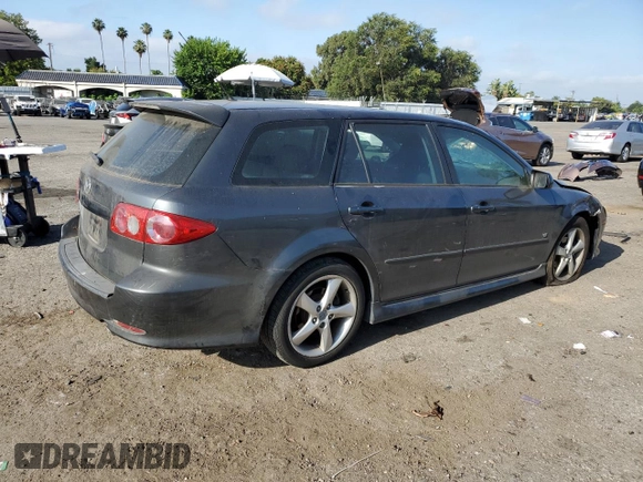 2005 Mazda 6 Sport S with VIN 1YVHP82D355M75191, listed as a Copart auction lot 61158974 with 153,808 mi miles and Salvage Title. Bid and sale history available at DreamBid. Image 3.