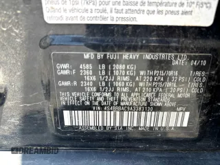2010 Subaru Outback с VIN 4S4BRBAC9A3383130, выставлен на аукционе Copart как лот 62064895 с пробегом 192 194 миль миль и Чистый • Clean title. История ставок и продаж доступна на DreamBid. Изображение 10.