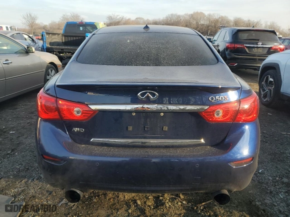 2016 Infiniti Q50 3.0t Red Sport 400 with VIN JN1FV7ARXGM450567, listed as a Copart auction lot 85932924 with 80,925 mi miles and Salvage Title. Bid and sale history available at carsss.com. Image 6.