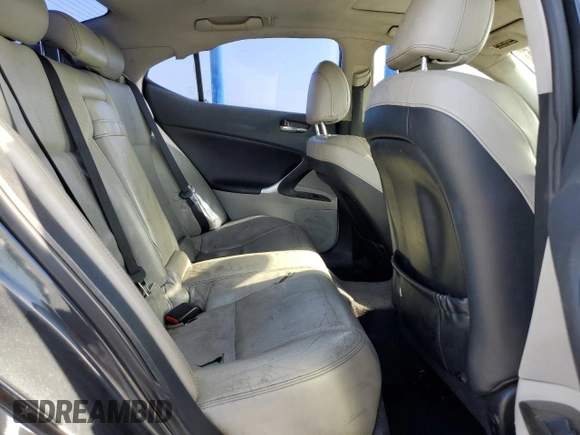 2011 Lexus IS 250 with VIN JTHBF5C24B5138890, listed as a Copart auction lot 55351905 with 263,022 mi miles and Salvage Title. Bid and sale history available at DreamBid. Image 10.