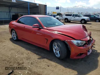 2016 BMW 4 Series 428i with VIN WBA3V7C59G5A25913, listed as a Copart auction lot 52879025 with 86,412 mi miles and Salvage Title. Bid and sale history available at carsss.com. Image 4.
