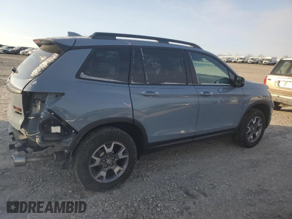 2022 Honda Passport TrailSport z VIN 5FNYF8H62NB019960, wystawiony jako Copart lot #89399245 z przebiegiem 29 813 mil mil oraz Szkoda całkowita • Salvage title. Historia ofert i sprzedaży dostępna na DreamBid. Obrazek 3.