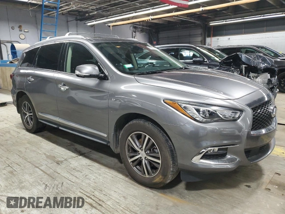 2017 Infiniti QX60 with VIN 5N1DL0MM4HC548613, listed as a Copart auction lot 47993765 with 96,334 mi miles and Salvage Title. Bid and sale history available at DreamBid. Image 4.