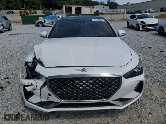 2020 Genesis G70 3.3T with VIN KMTG34LE8LU051166, listed as a Copart auction lot 70537264 with 15,304 mi miles and Salvage Title. Bid and sale history available at carsss.com. Image 5.