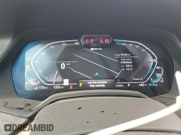 2021 BMW X5 xDrive45e with VIN 5UXTA6C07M9E59778, listed as a Copart auction lot 47310465 with 70,149 mi miles and Salvage Title. Bid and sale history available at carsss.com. Image 9.
