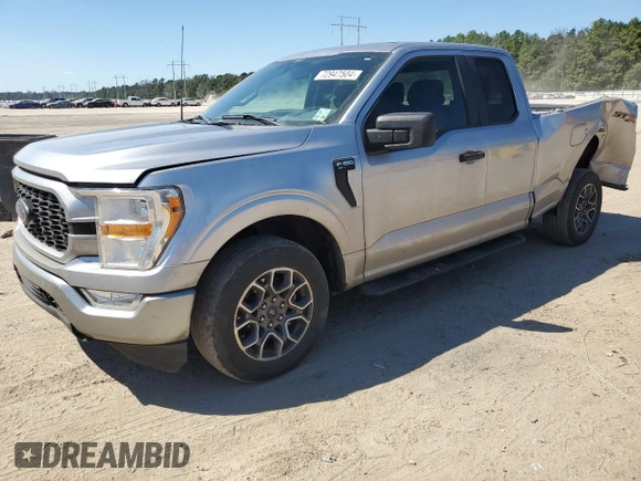 2021 Ford F-150 XL with VIN 1FTEX1C55MFB51837, listed as a Copart auction lot 72947504 with 109,901 mi miles and Salvage title. Bid and sale history available at DreamBid. Image 1.
