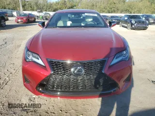 2023 Lexus RC with VIN JTHGA5BC3P5012476, listed as a Copart auction lot 74697224 with 7,522 mi miles and Salvage Title. Bid and sale history available at carsss.com. Image 5.