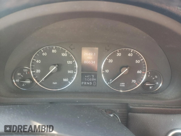 2005 Mercedes-Benz C 240 with VIN WDBRF81J75F636395, listed as a Copart auction lot 87798865 with 80,634 mi miles and Salvage Title. Bid and sale history available at DreamBid. Image 9.