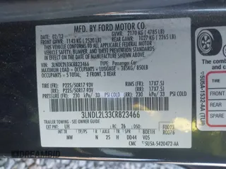 2012 Lincoln MKZ Hybrid with VIN 3LNDL2L33CR823466, listed as a IAAI auction lot 41040972 with 107,264 mi miles and . Bid and sale history available at carsss.com. Image 9.