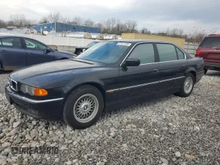 2000 BMW 7 Series 740iL with VIN WBAGH8343YDP06482, listed as a Copart auction lot 81431494 with 150,418 mi miles and Salvage Title. Bid and sale history available at carsss.com. Image 1.