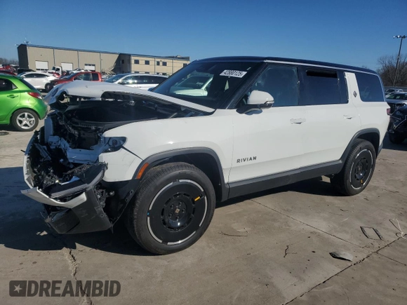 2025 Rivian R1S Adventure z VIN 7PDSGBBA3SN046975, wystawiony jako Copart lot #42880125 z przebiegiem Nie podano mil oraz Szkoda całkowita • Salvage title. Historia ofert i sprzedaży dostępna na DreamBid. Obrazek 1.