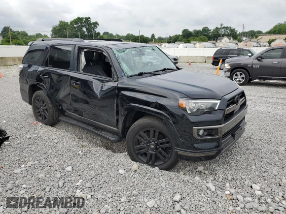 2020 Toyota 4Runner SR5 with VIN JTEBU5JR3L5764046, listed as a Copart auction lot 63775205 with 57,105 mi miles and Salvage title. Bid and sale history available at DreamBid. Image 4.