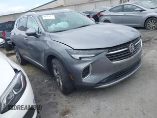 2021 Buick Envision Essence with VIN LRBFZNR4XMD148849, listed as a IAAI auction lot 41764814 with 19,539 mi miles and . Bid and sale history available at carsss.com. Image 1.